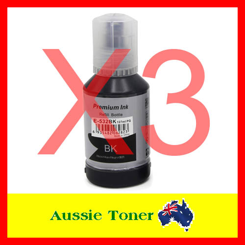 3x Generic Ink Bottle T532 for Epson EcoTank ETM2170 ETM3170 ETM3180
