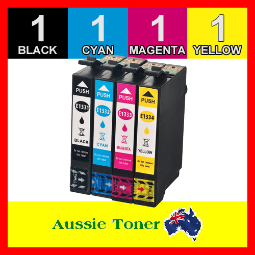 4x Non-OEM 133 T133 Ink Cartridge For Epson Workforce 325 ...