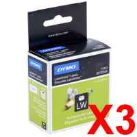 3 x Genuine Dymo LW Multi Purpose Labels 13mm x 25mm - 1000 Labels SD11353