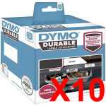 10 x Genuine Dymo LW Durable Shipping Labels 25mm x 25mm - 1700 Labels SD1933083 1933083