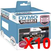 10 x Genuine Dymo LW Durable Shipping Labels 25mm x 25mm - 1700 Labels SD1933083 1933083