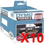 10 x Genuine Dymo LW Durable Shipping Labels 57mm x 32mm - 800 Labels SD1933084 1933084