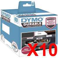 10 x Genuine Dymo LW Durable Shipping Labels 57mm x 32mm - 800 Labels SD1933084 1933084