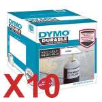 10 x Genuine Dymo LW Durable Extra Large Shipping Labels 104mm x 159mm - 200 Labels SD1933086 1933086