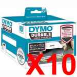 10 x Genuine Dymo LW Durable Shipping Labels 59mm x 190mm - 170 Labels SD1933087 1933087