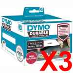 3 x Genuine Dymo LW Durable Shipping Labels 59mm x 190mm - 170 Labels SD1933087 1933087