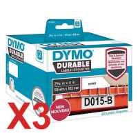3 x Genuine Dymo LW Durable Large Shipping Labels 59mm x 102mm - 300 Labels SD1933088 1933088