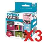 3 x Genuine Dymo LW Durable Address Labels 25mm x 54mm - 160 Labels SD1976411 1976411