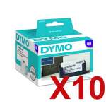 10 x Genuine Dymo LW Non-Adhesive Name Badge Labels 51mm x 89mm - 300 Labels SD30374 S0929100
