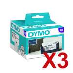 3 x Genuine Dymo LW Non-Adhesive Name Badge Labels 51mm x 89mm - 300 Labels SD30374 S0929100