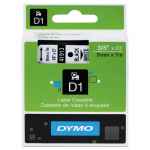 1 x Genuine Dymo D1 Label Tape 9mm Black on White 40913 - 7 metres