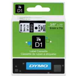 Dymo D1 Label Tape 9mm Black on White 40913