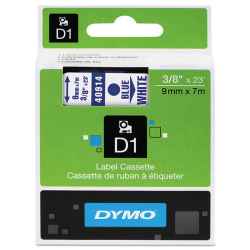Dymo D1 Label Tape 9mm Blue on White 40914