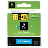 Dymo D1 Label Tape 9mm Black on Yellow 40918