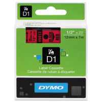 Dymo D1 Label Tape 12mm Black on Red 45017