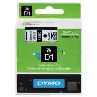 Dymo D1 Label Tape 19mm Black on White 45803