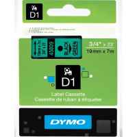 Dymo D1 Label Tape 19mm Black on Green 45809