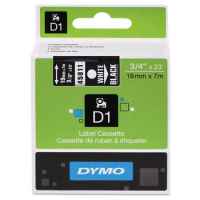 1 x Genuine Dymo D1 Label Tape 19mm White on Black 45811 - 7 metres