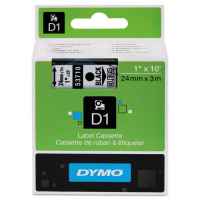 Dymo D1 Label Tape 24mm Black on Clear 53710