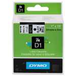 1 x Genuine Dymo D1 Label Tape 24mm Black on White 53713 - 7 metres