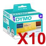 10 x Genuine Dymo LW Large Address Clear Plastic Labels 36mm x 89mm - 260 Labels SD99013 S0722410