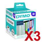 3 x Genuine Dymo LW Large Lever Archive File Labels 59mm x 190mm - 110 Labels SD99019 S0722480