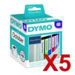 5 x Genuine Dymo LW Large Lever Archive File Labels 59mm x 190mm - 110 Labels SD99019 S0722480