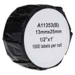 1 x Compatible Dymo LW Multi Purpose Labels 13mm x 25mm - 1000 Labels SD11353 S0722530