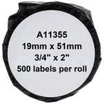 1 x Compatible Dymo LW Multi Purpose Labels 19mm x 51mm - 500 Labels SD11355 S0722550