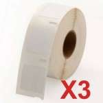 3 x Compatible Dymo LW Multi Purpose Square Labels 25mm x 25mm - 750 Labels SD30332 S0929120