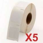 5 x Compatible Dymo LW Multi Purpose Square Labels 25mm x 25mm - 750 Labels SD30332 S0929120