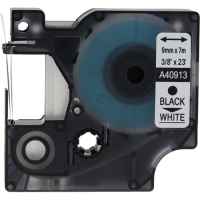 1 x Compatible Dymo D1 Label Tape 9mm Black on White 40913 - 7 metres