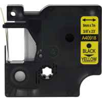 1 x Compatible Dymo D1 Label Tape 9mm Black on Yellow 40918 - 7 metres