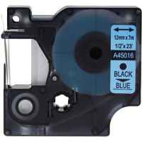 1 x Compatible Dymo D1 Label Tape 12mm Black on Blue 45016 - 7 metres