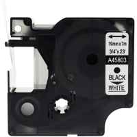 1 x Compatible Dymo D1 Label Tape 19mm Black on White 45803 - 7 metres