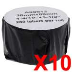 10 x Compatible Dymo LW Address Labels 36mm x 89mm - 260 Labels SD99012 S0722400