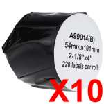 10 x Compatible Dymo LW Shipping Labels 54mm x 101mm - 220 Labels SD99014 S0722430
