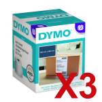 3 x Genuine Dymo LW Extra Large Shipping Labels 104mm x 159mm - 220 Labels S0904980 S0904980