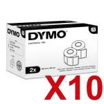 10 x Genuine Dymo LW Small Shipping Labels 59mm x 102mm - 2 Rolls of 575 Labels/Roll S0947420 S0947420