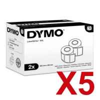 5 x Genuine Dymo LW Small Shipping Labels 59mm x 102mm - 2 Rolls of 575 Labels/Roll S0947420 S0947420