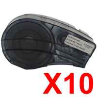 10 x Compatible Brady M21-500-595-WT 142807 Black on White 12.7mm x 6.4m B-595 Durable Vinyl Material Label