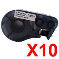 10 x Compatible Brady MC-1500-595-WT-Bk 143374 Black on White 38.1mm x 7.62m B-595 Durable Vinyl Material Label