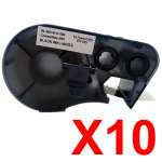 10 x Compatible Brady MC-500-595-WT-BK 143371 Black on White 12.7mm x 7.62m B-595 Durable Vinyl Material Label