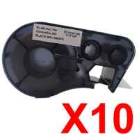 10 x Compatible Brady MC-750-595-WT-BK 143372 Black on White 19.1mm x 7.62m B-595 Durable Vinyl Material Label