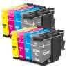 8 Pack Compatible Brother LC-536XL Ink Cartridge Set (2BK,2C,2M,2Y)