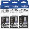3 x Genuine Brother BTD180 Black Ink Bottle BTD180BK 3 x Genuine Brother BTD180 Black Ink Bottle BTD180BK