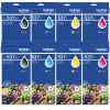 8 Pack Genuine Brother LC-537 Ink Cartridge Ultra High Yield Set (2BK,2C,2M,2Y)