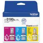 1 x Genuine Brother BTD180 C/M/Y Ink Bottle Colour Pack BTD180CLVAL