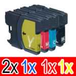 5 Pack Compatible Brother LC-133 Ink Cartridge Set (2BK,1C,1M,1Y)