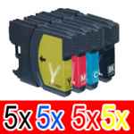 20 Pack Compatible Brother LC-137XL LC-135XL Ink Cartridge Set (5BK,5C,5M,5Y)